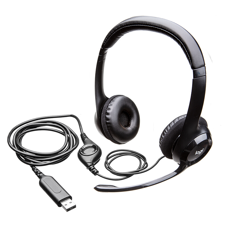 logitech 罗技 H390 耳罩式头戴式降噪有线耳机 黑色 USB口 139元