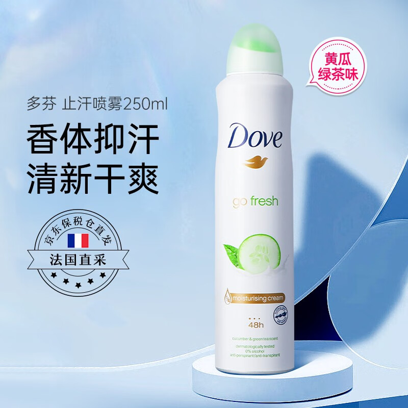 Dove 多芬 止汗露 250ml*1瓶 黄瓜和绿茶 19.31元（需买2件，需用券）