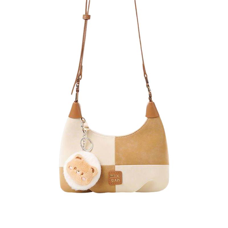 稻草人 包包女2026小众设计撞色手拎包休闲时尚百搭单肩斜挎包 169.9元（需