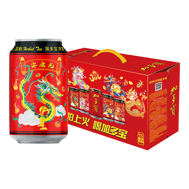 JDB 加多宝 凉茶饮料310ml*15/箱礼盒装怕上火喝加多宝草本饮品1箱15罐 38.86元