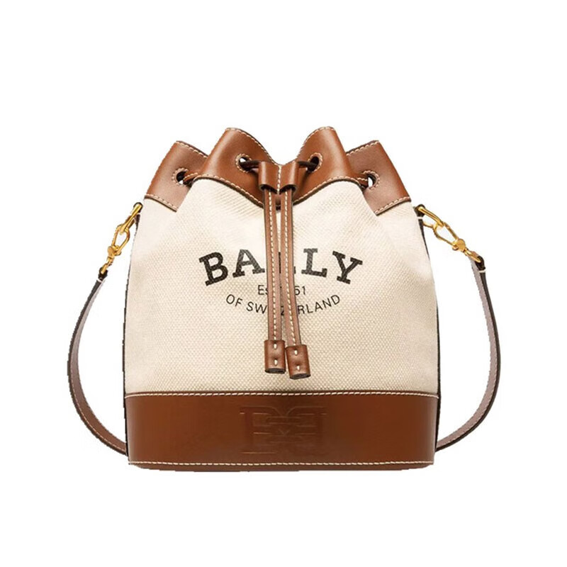 BALLY 巴利 女士天然色织物水桶包 6301905礼物送女生 3649元（需用券）