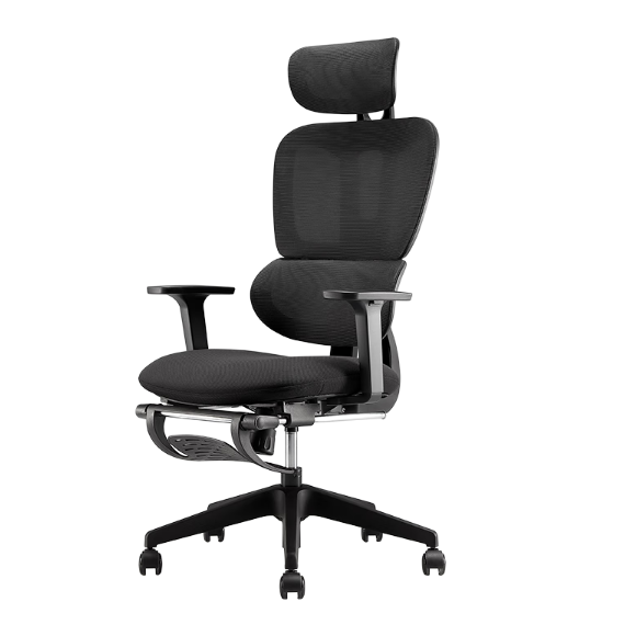 PLUS会员：YANXUAN 网易严选 小蛮腰系列 S9 人体工学电脑椅 黑色 带搁脚款 610.2
