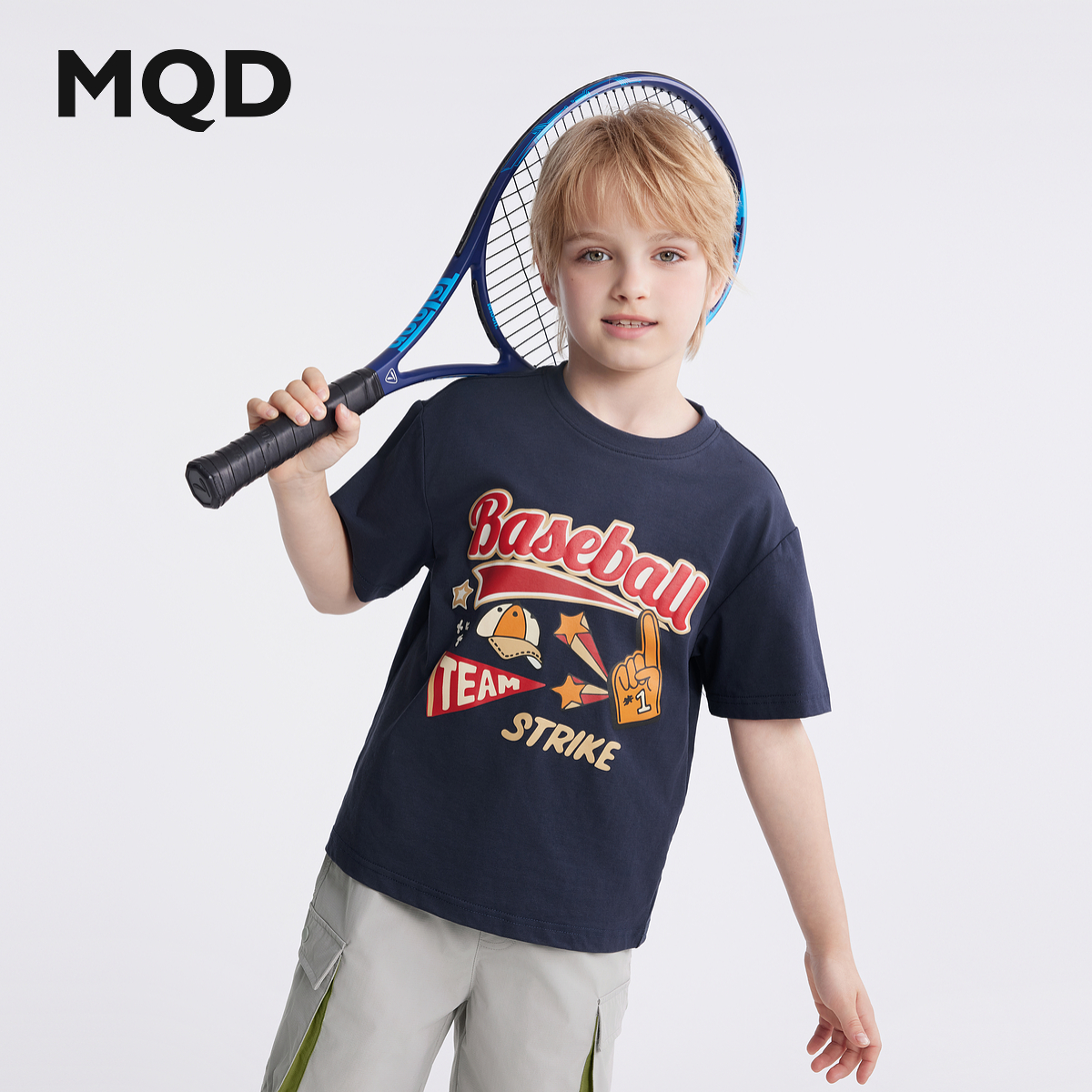 MQD 马骑顿 童装男童短袖T恤2024新款夏装儿童上衣薄款中大童童装 89元