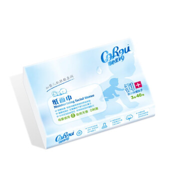 CoRou 可心柔 V9润+系列 婴儿纸面巾 自然无香型 40抽 ￥0.48
