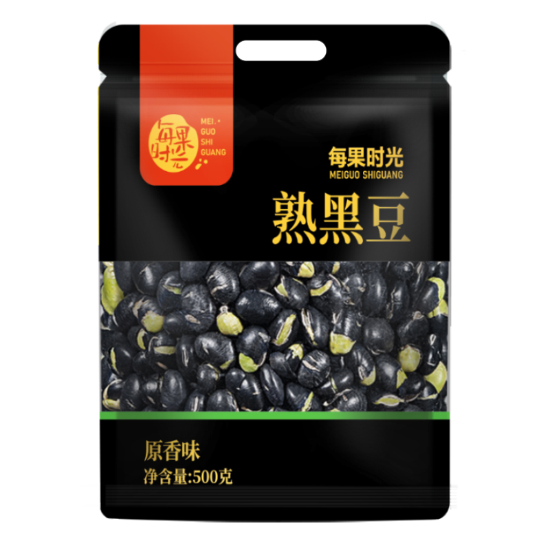 88VIP：每果时光 黑豆 500g 袋装 10.36元