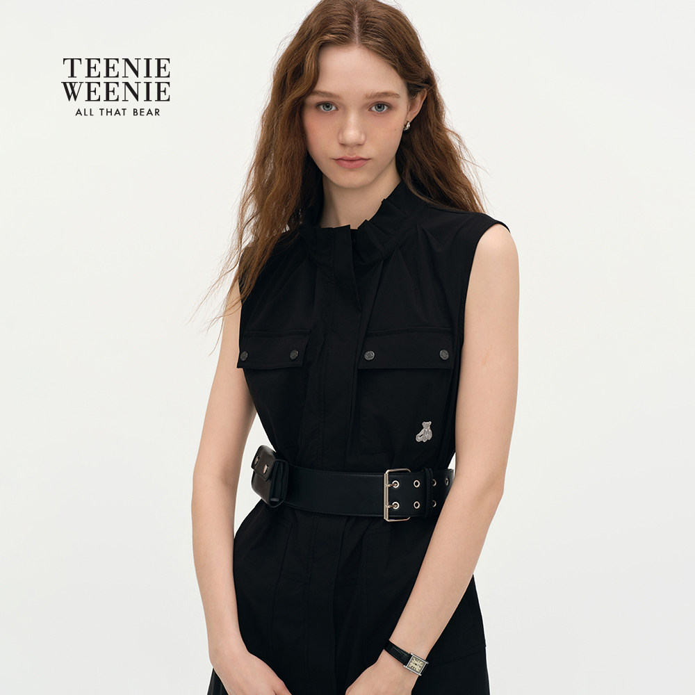 新品尝鲜：TEENIE WEENIE TeenieWeenie小熊女装26春夏季新款休闲通勤感褶边立领无