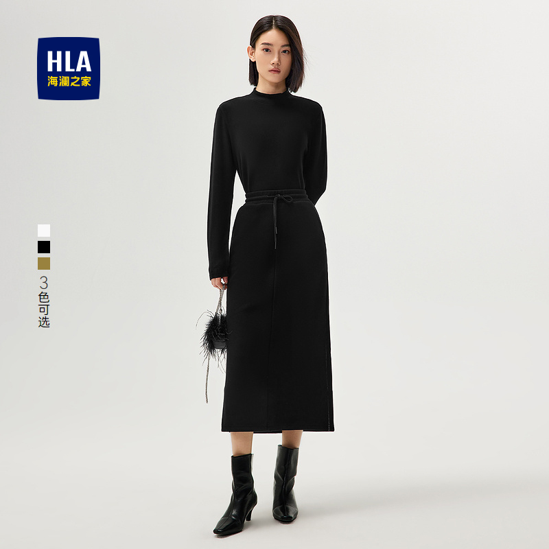 HLA 海澜之家 女士长袖半高领T恤 HNTAW3W301AY3 138元