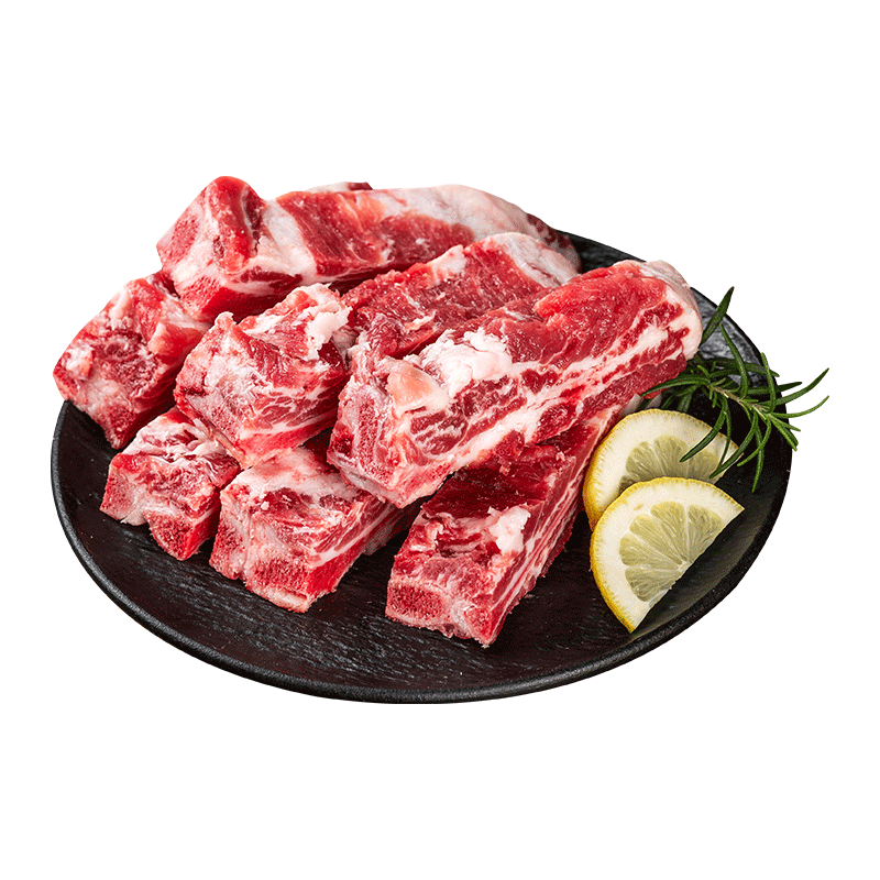 龙大 肉食黑猪雪花小排净重3斤 47.92元（需买2件，需用券）