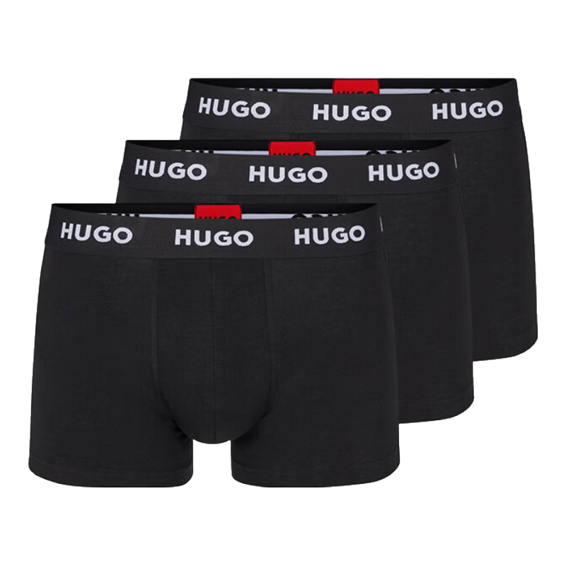 HUGO BOSS 雨果博斯 男士弹力棉平角裤内裤三件装50469786 129元包邮