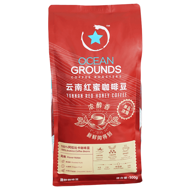 PLUS会员：鸥际咖啡 云南红蜜阿拉比卡咖啡豆 500g 17.6元+运费（双重优惠，需