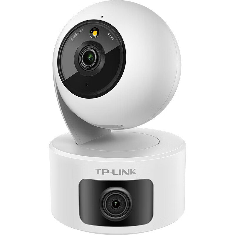 TP-LINK 普联 双摄800万监控摄像头家用监控器360度无死角带夜视全景无线家庭