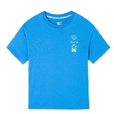 PLUS会员：鸿星尔克 夏季透气运动儿童T恤 清水蓝1099 101 28.71元包邮（需用券