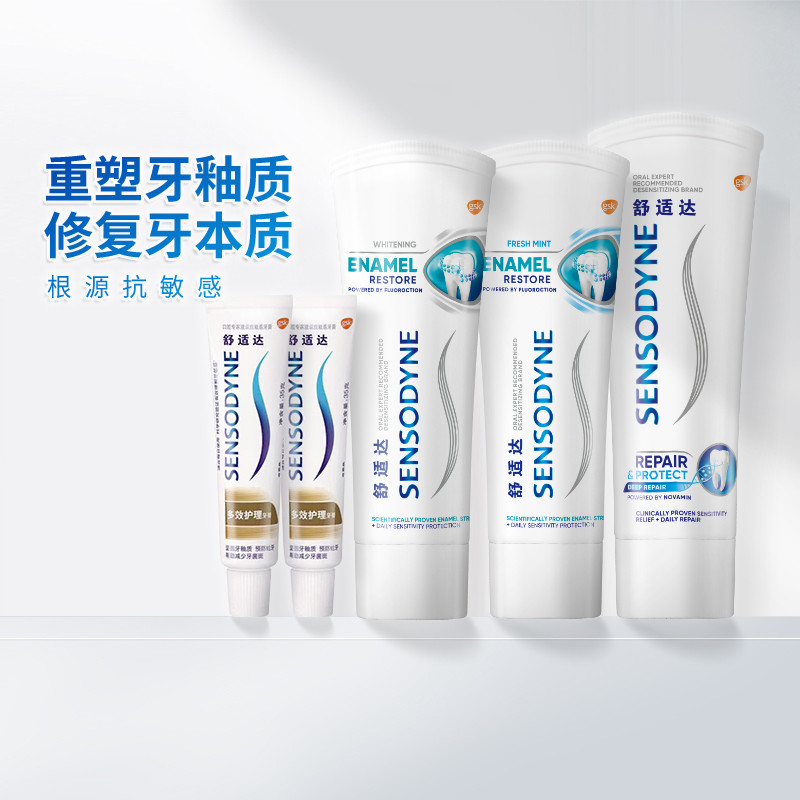 88VIP：SENSODYNE 舒适达 专业修复抗敏感护釉健牙釉重塑修复牙膏清新亮白去黄