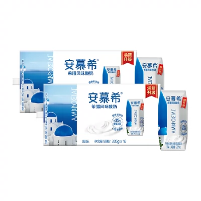 88VIP：安慕希 希腊风味原味酸奶205g*16盒*2箱 60.53元（返30卡后）