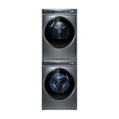 百亿补贴：Haier 海尔 新纤美系列 XQG100-BD14376LU1+HGY100-F376U1 热泵洗烘套装 极