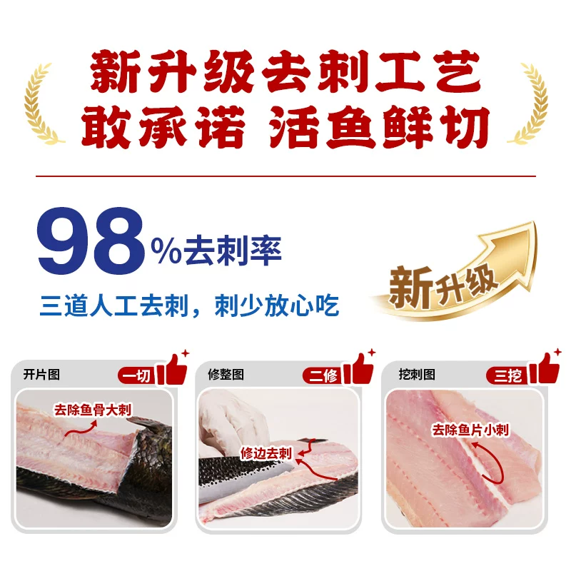 鱻谣 免浆黑鱼片250g*10袋新鲜冷冻酸菜鱼火锅半成品商用批发 79.71元 - 线报酷