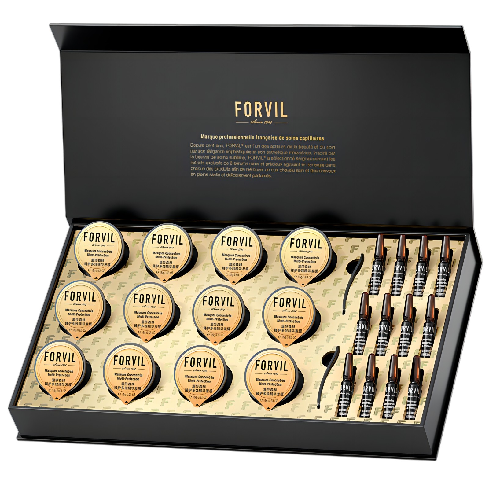 FORVIL 法国Forvil温莎森林臻护鱼子酱精华发膜套装 12只装（赠3只） 80.04元（