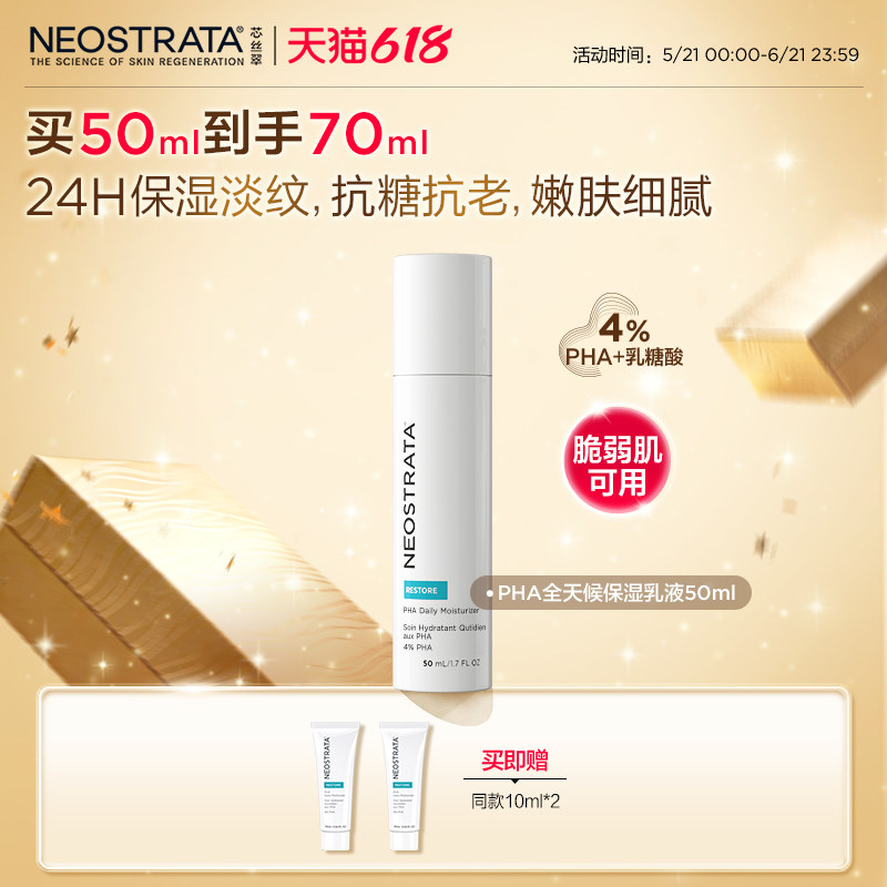 移动端：NeoStrata |芯丝翠乳糖酸PHA全天候抗老保湿乳液更敏肌修护抗氧28年 29