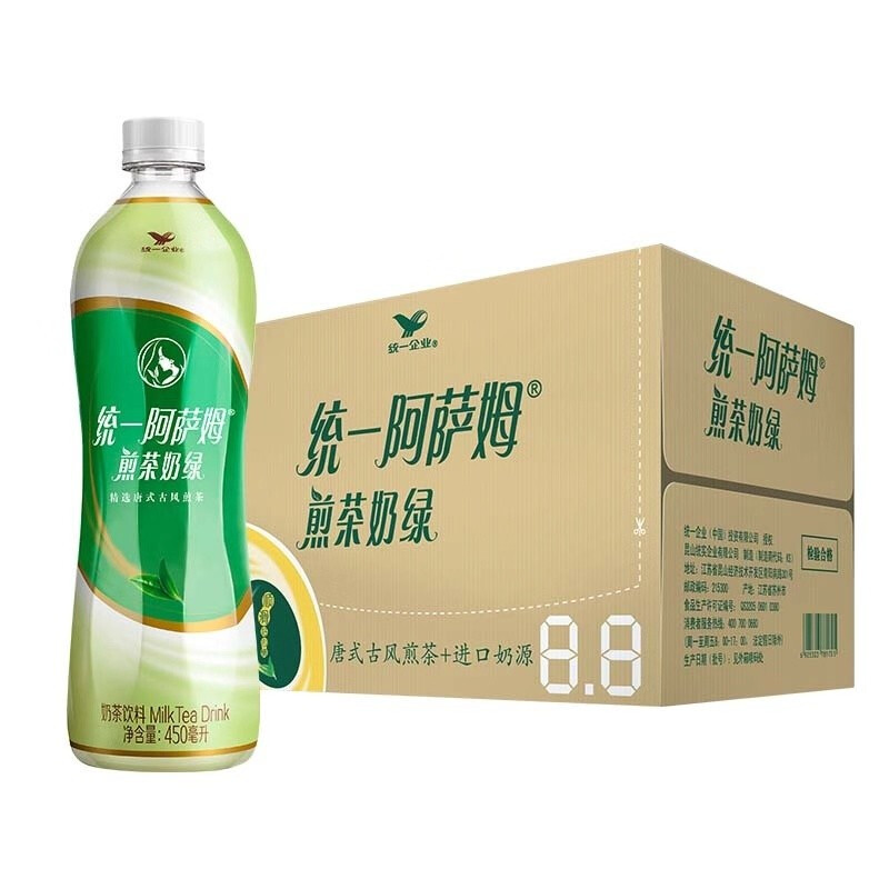 统一 阿萨姆煎茶奶绿450ml*15瓶 38.76元（需买2件，需用券）