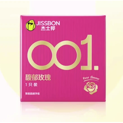 jissbon 杰士邦 水性聚氨酯001玫瑰安全套 1只装 9.9元