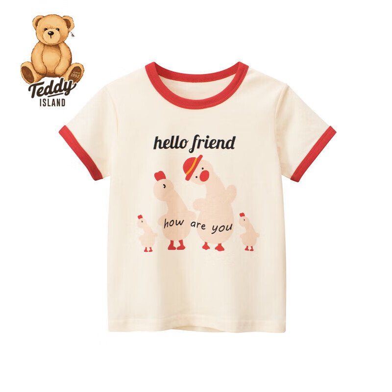 TEDDY ISLAND 泰迪爱兰 儿童短袖T恤 两色可选 16.33元（需买3件，共48.99元）