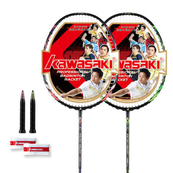 KAWASAKI 川崎 羽毛球对拍 PK-005 浅绿色/粉红色 149元（需用券）