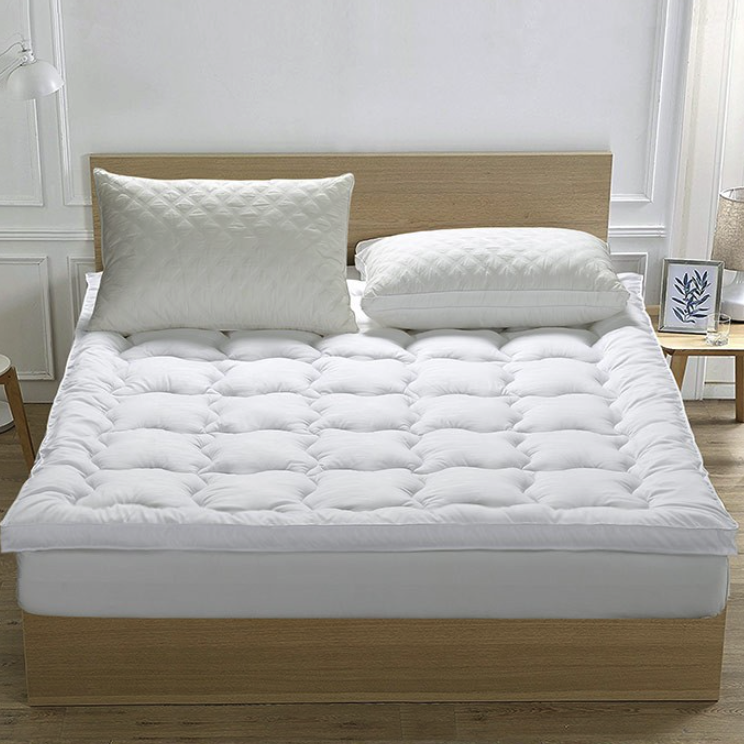 FUANNA 富安娜 床垫子 便携垫被 加厚保护垫 可水洗超柔立体款 白 厚约5cm 1.8