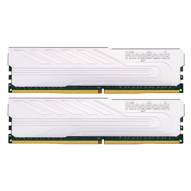 KINGBANK 金百达 银爵系列 DDR4 3200MHz 台式机内存 马甲条 银色 16GB 8GBx2 228元