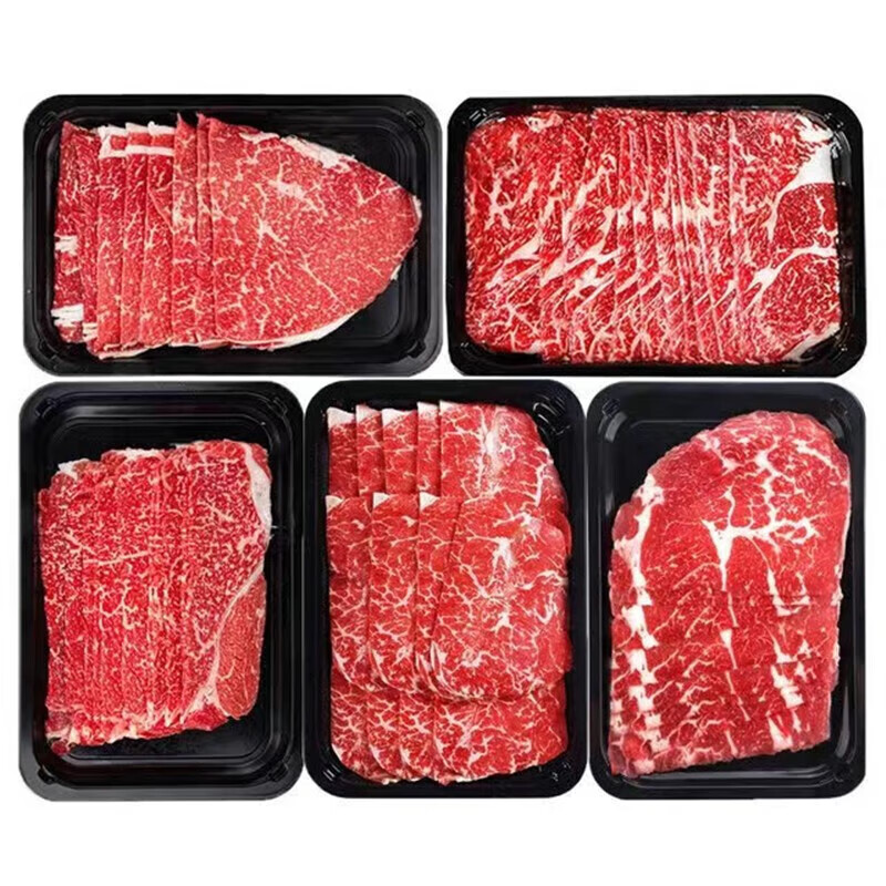 澳洲进口原切和牛M5牛肉片200g*5盒 19元