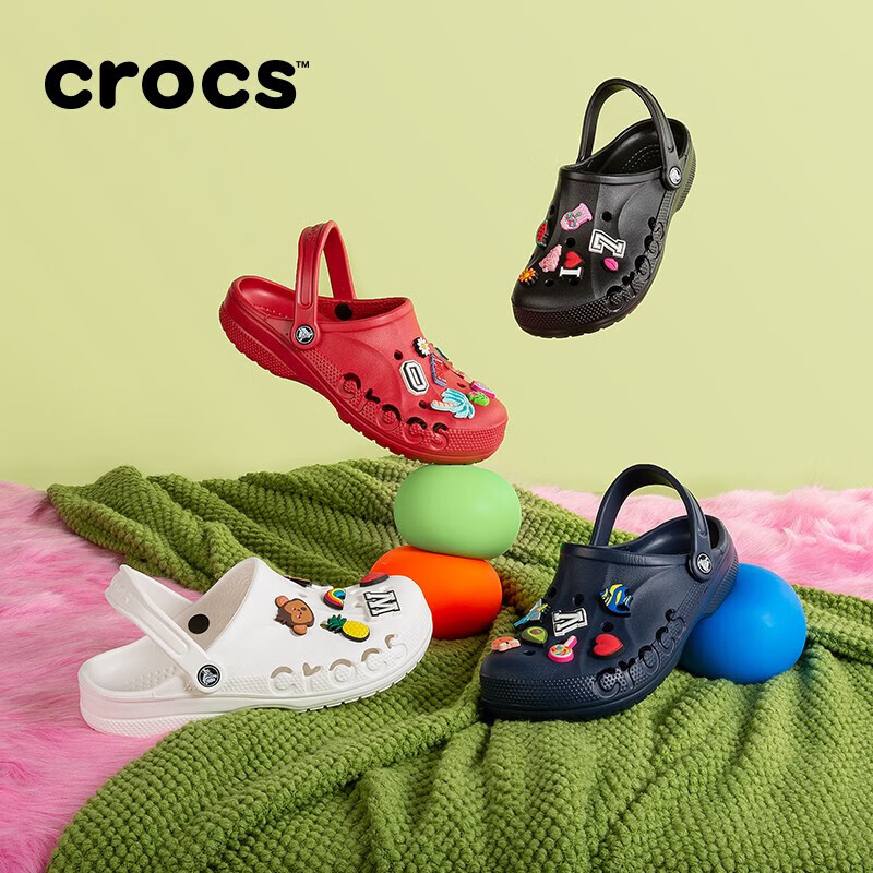 crocs 卡骆驰 洞洞鞋贝雅男鞋女鞋轻便耐磨一脚蹬拖鞋休闲鞋 162.98元（需用