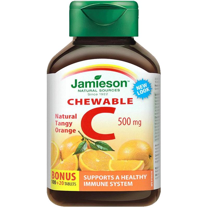 淘金币可用：Jamieson 维生素C咀嚼片 500mg*120粒 43.4元（需用券 淘金币可用）