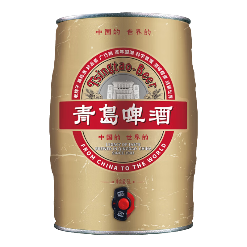 青島啤酒國潮11.2度 5L 1桶 89.52元（需領券）