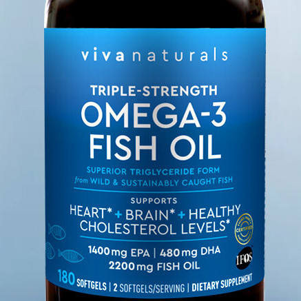 Viva Naturals Omega-3深海鱼油软胶囊 180粒 359元