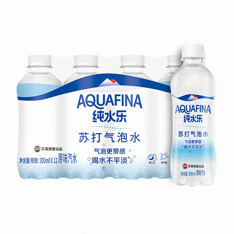 88VIP：AQUAFINA 纯水乐 苏打气泡水 原味300ml＊12瓶 10.43元