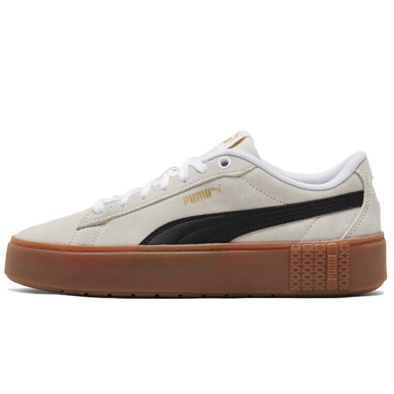 PUMA 彪马 松糕厚底板鞋女增高复古PLATFORM 373037 白-黑色-树胶色-07 38 239元（需