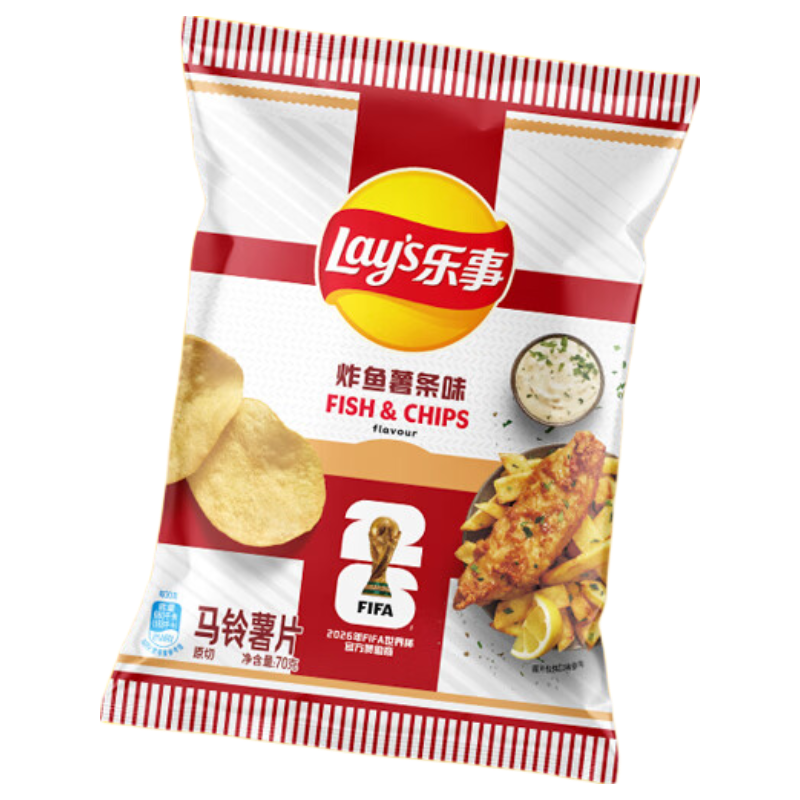 乐事 炸鱼薯条味 70g 多口味克数任选 3.9元