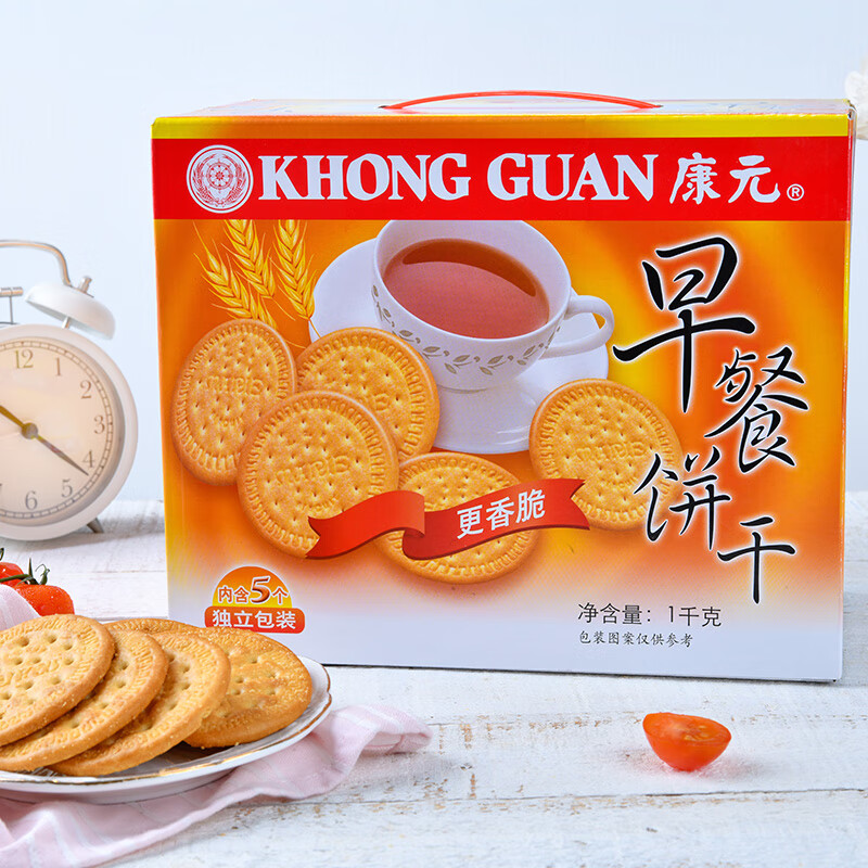 KHONG GUAN 康元 plus会员：康元 早餐饼干礼盒装 1000g*1盒 16.9元（需买2件，需用