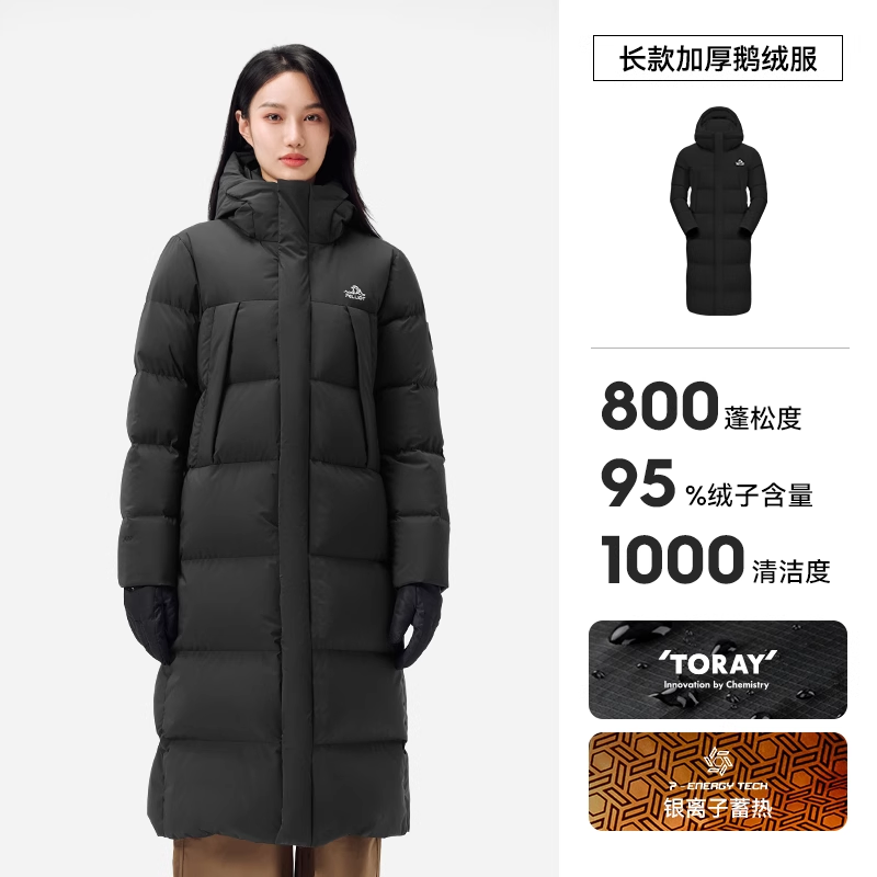 88VIP：伯希和 户外800蓬羽绒服女新款男长款白色防风鹅绒服 1716.5元（需用券