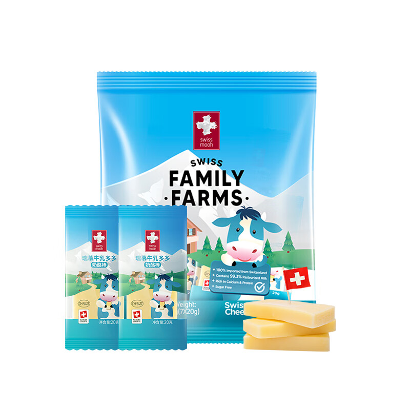Swissmooh 瑞慕 牛乳多多奶酪棒 国行版 140g 77.6元（需买3件，需用券）