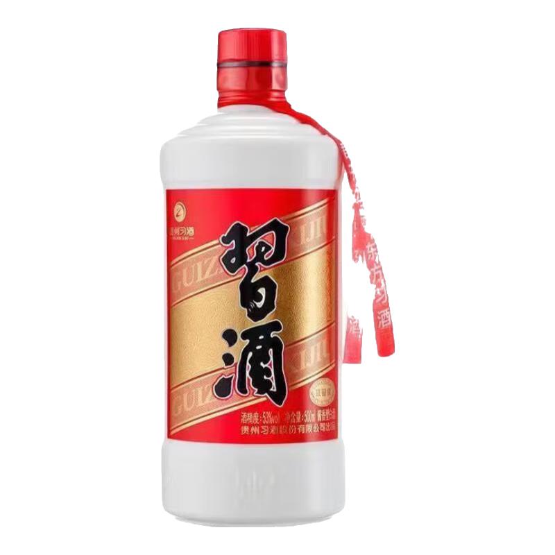 习酒 纯粮食 酱香型白酒 箱装 500mL 53度 395元