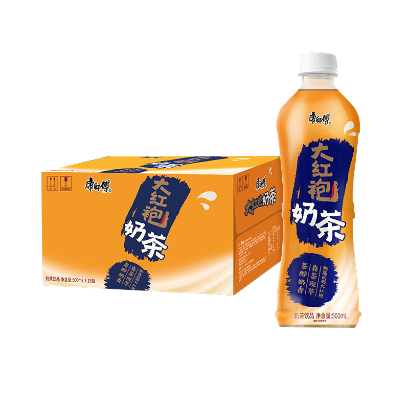 康师傅 大红袍奶茶500ml15瓶装 临期 49.9元