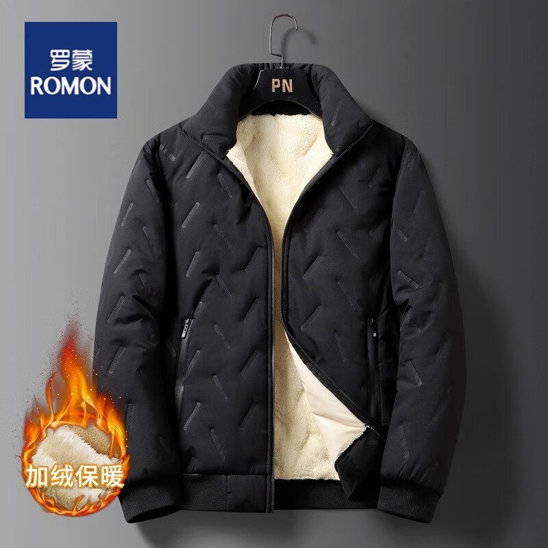 ROMON 罗蒙 男士加绒加厚棉服外套 69.05元（需用券）