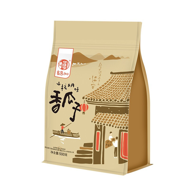 今日必买：华味亨 良选100 香瓜子 山核桃味 500g 7.7元（需买2件，需用券）