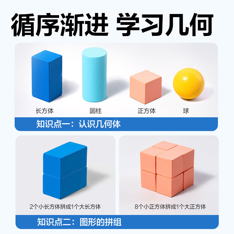 得力 木质几何体套装一二年级平面几何图形 1.69元 - 线报酷