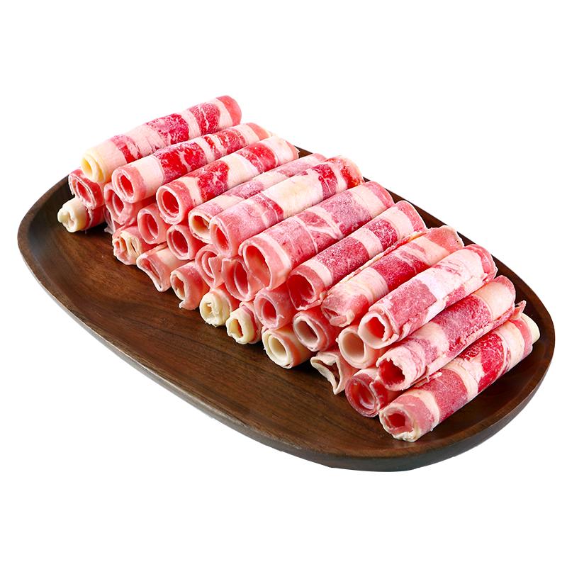 1号会员店 澳洲原切牛肉卷 肥牛卷 火锅食材 烧烤食材 牛肉生鲜 53.9元