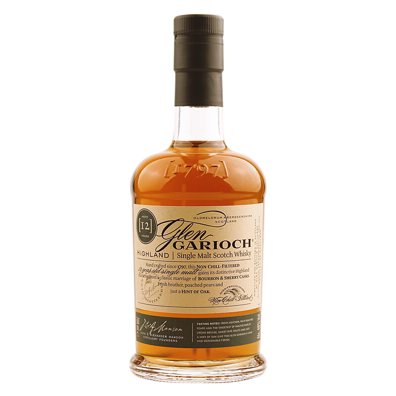 春焕新：Glen Garioch 格兰盖瑞 12年 单一麦芽 苏格兰威士忌 48%vol 700ml 礼盒装 1