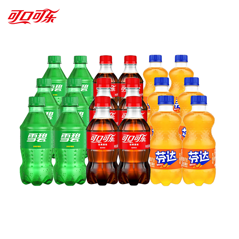 Coca-Cola 可口可乐 雪碧 芬达 经典口味碳酸饮料 300ml*12瓶 ￥3.89