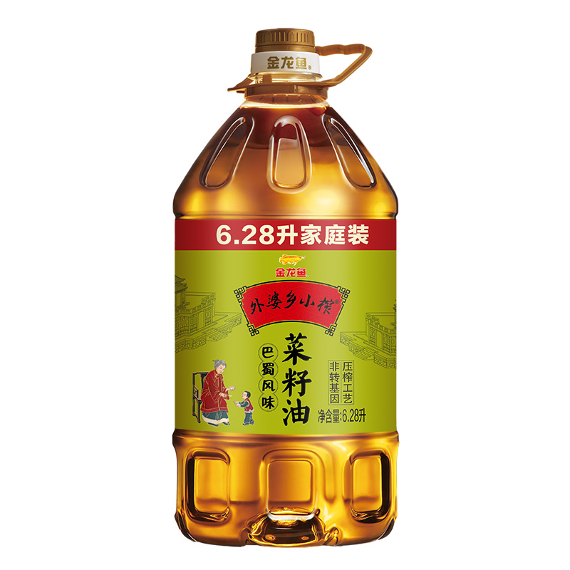 88VIP：金龙鱼 外婆乡小榨巴蜀风味菜籽油6.28L/桶非转 79.9元