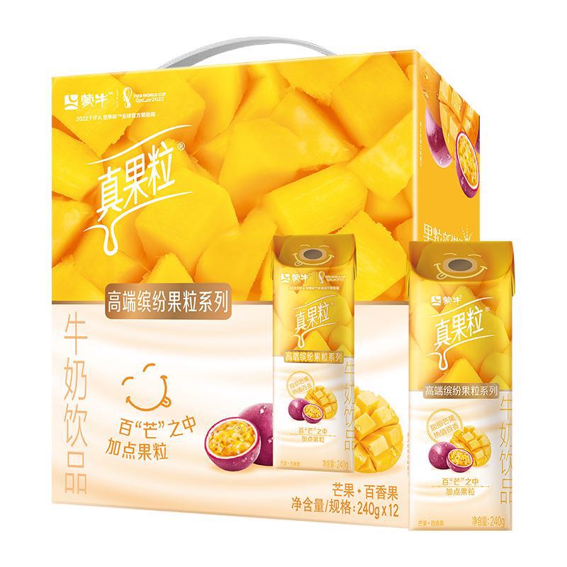 88vip:mengniu 蒙牛 真果粒芒果百香果口味240g*12包 18.1元 - 逛丢