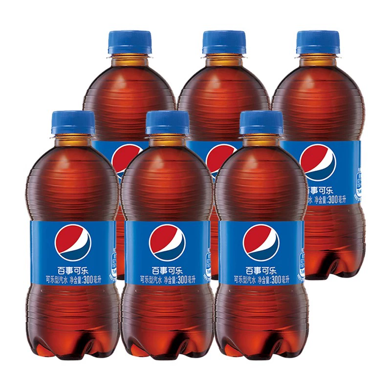 pepsi 百事 可乐 碳酸饮料 300ml*6瓶 ￥10